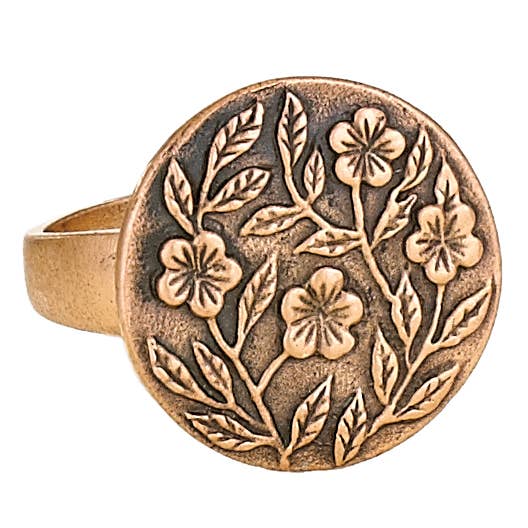 Lazy Daisies Copper Flower Ring