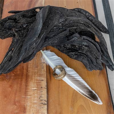 Penna Brass Feather Ring