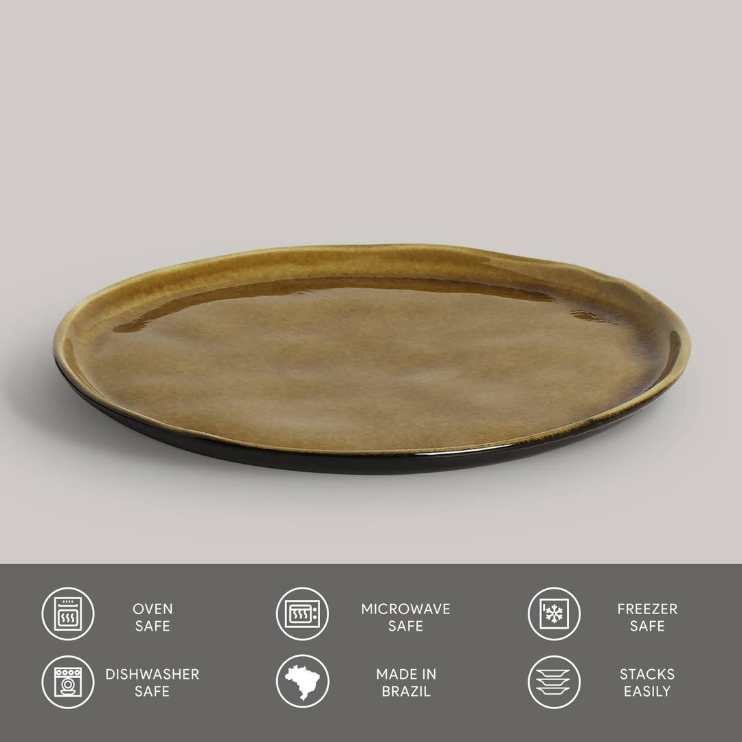 Bio Stoneware Amber Dessert Plate