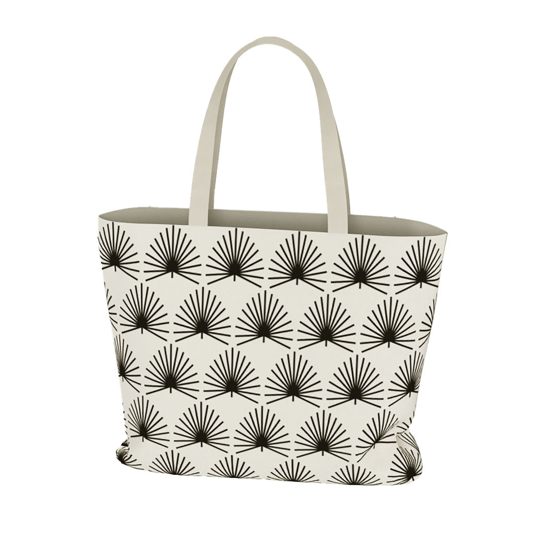 Palm Leaves Canvas Tote