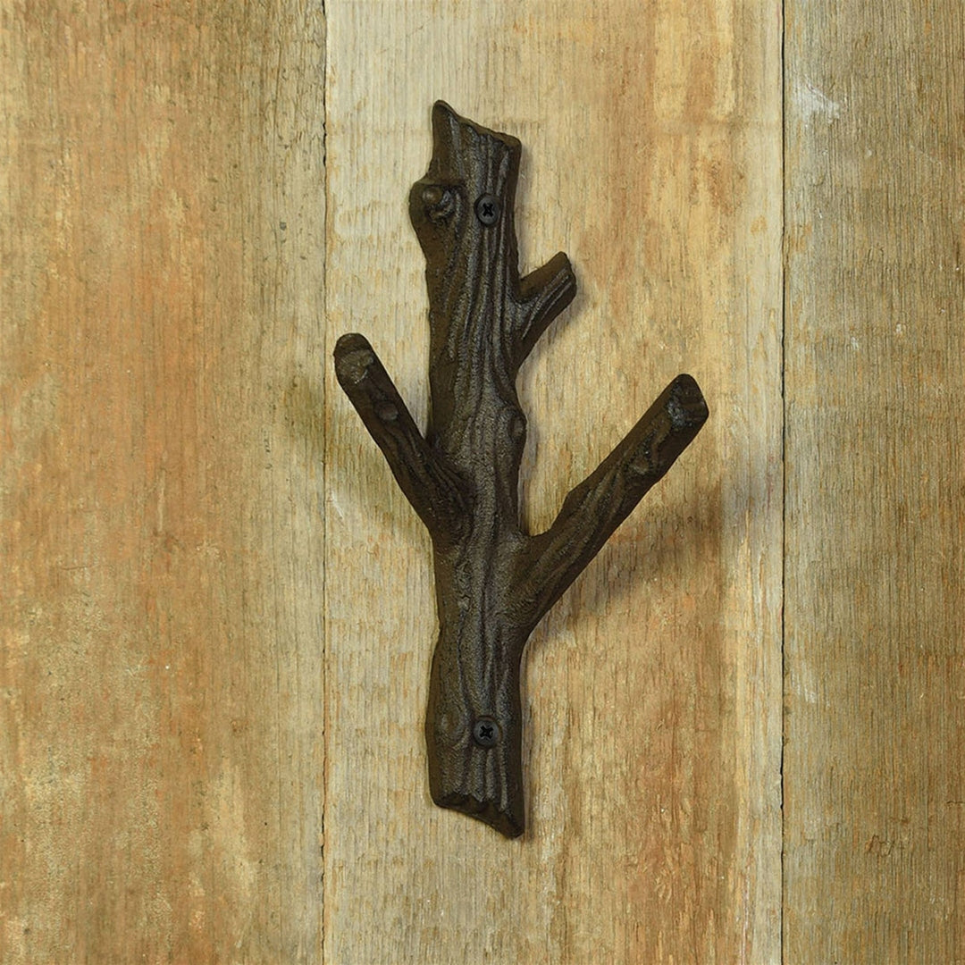Small Faux Bois Cast Iron Wall Hook