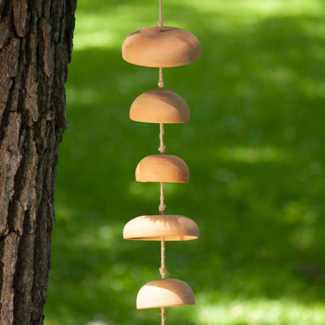 Terracotta Moon Chimes