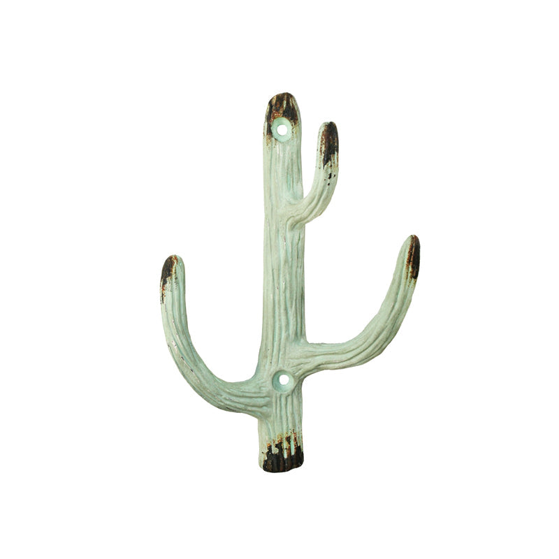 Green Saguaro Cactus Wall Hook