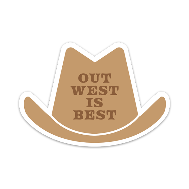 Out West Is Best Vinyl Sticker