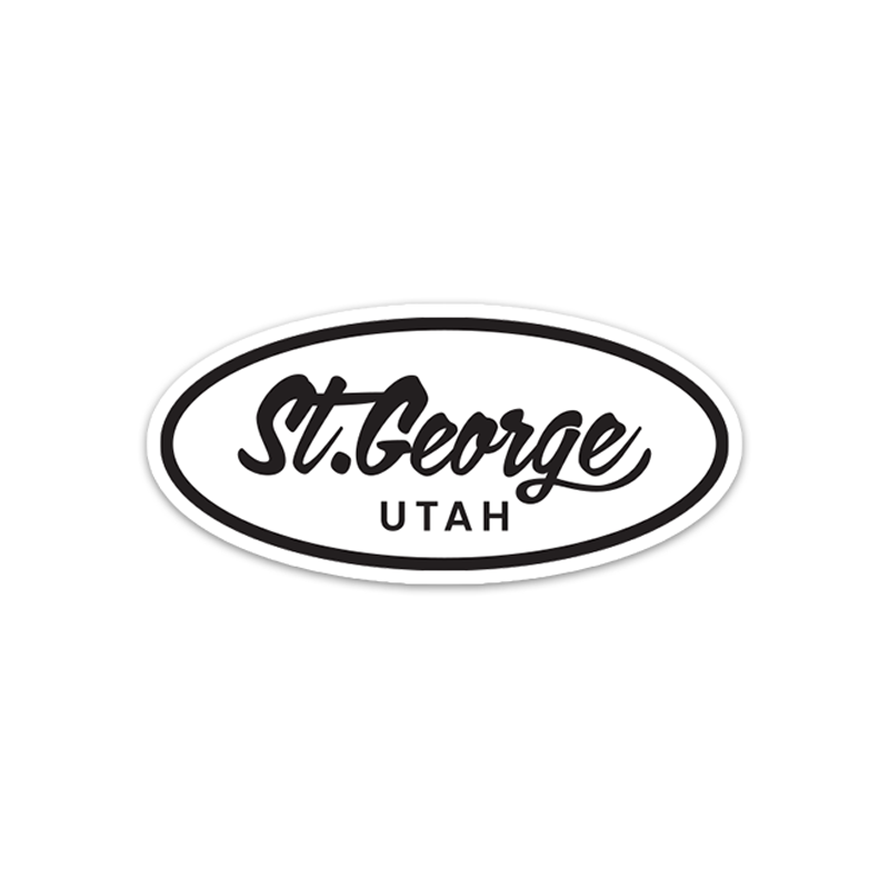 Vintage St. George Script Sticker