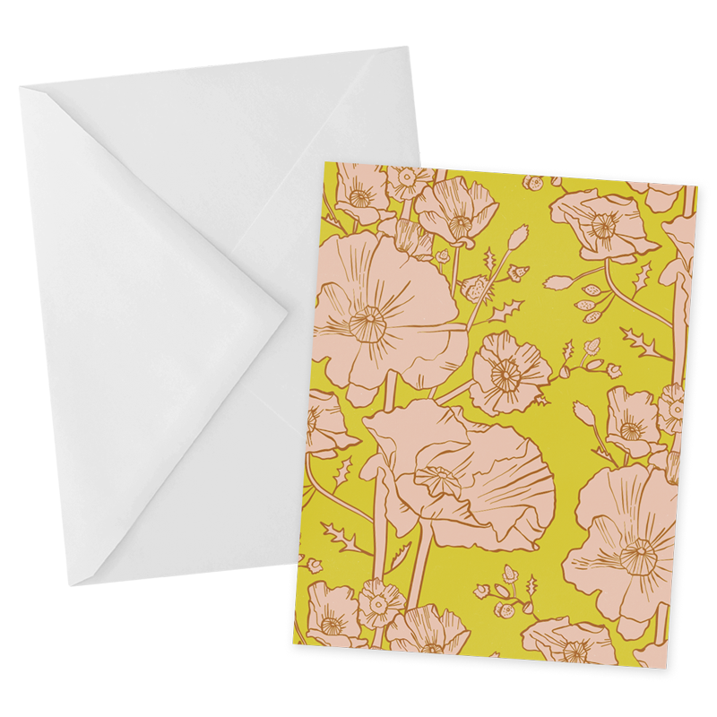 Prickly Poppies Notecard
