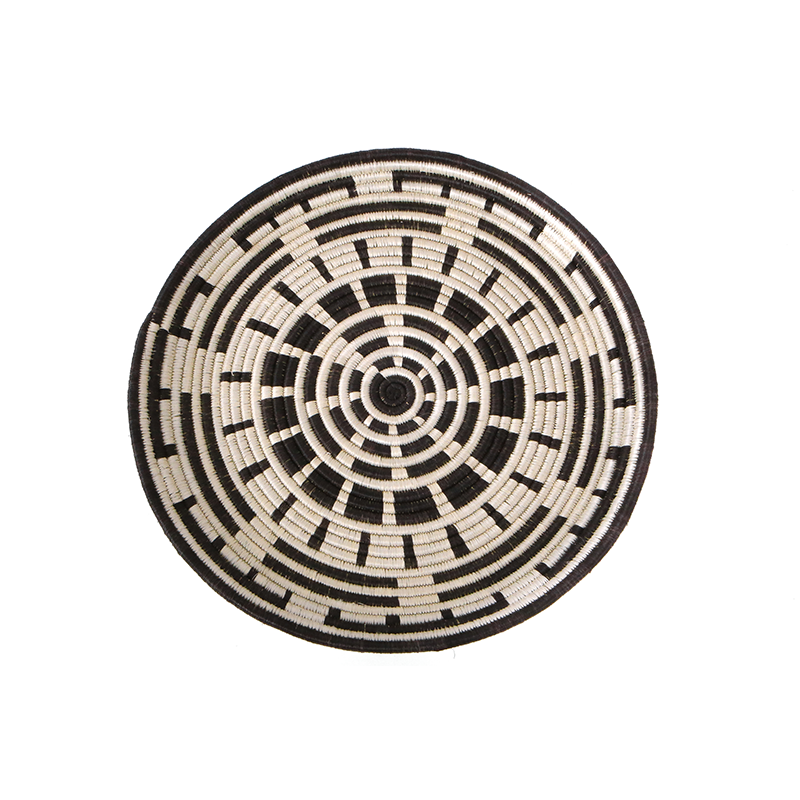 Black Geo Circular Tray