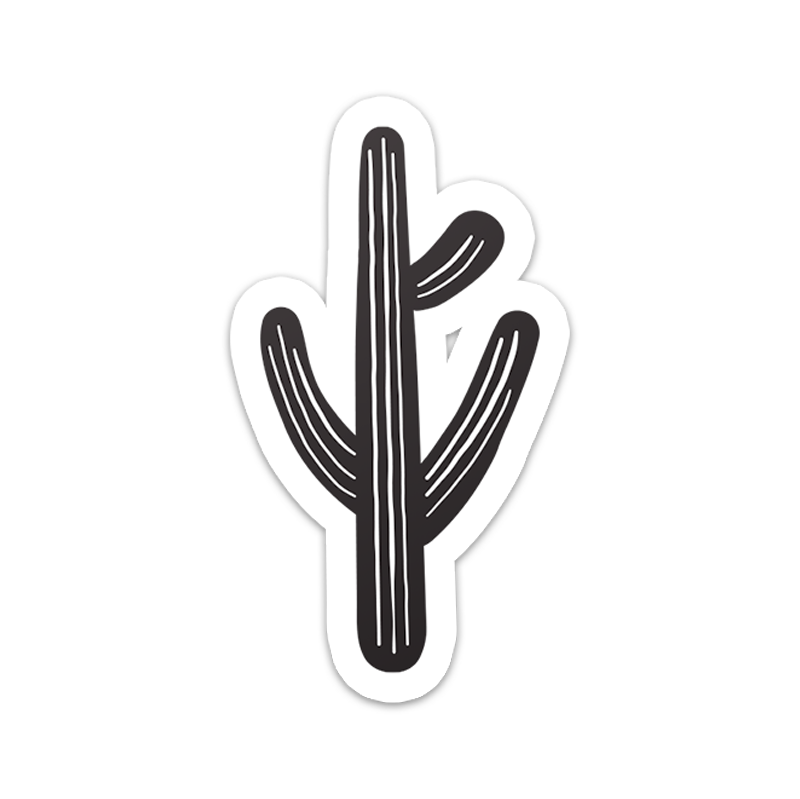 Funky Saguaro Vinyl Sticker