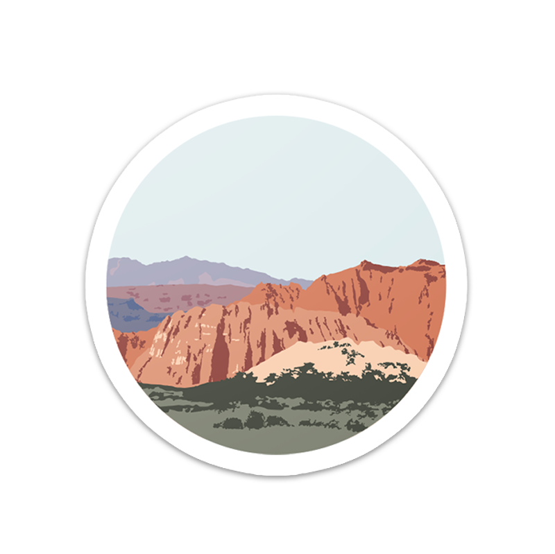 Snow Canyon Utah Vinyl Sticker