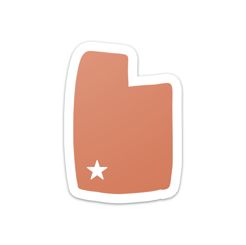 St. George Utah State Vinyl Sticker
