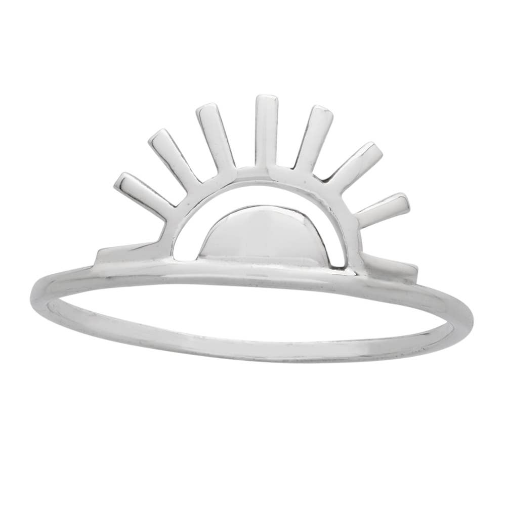 Simple Sterling Silver Sunrise Ring