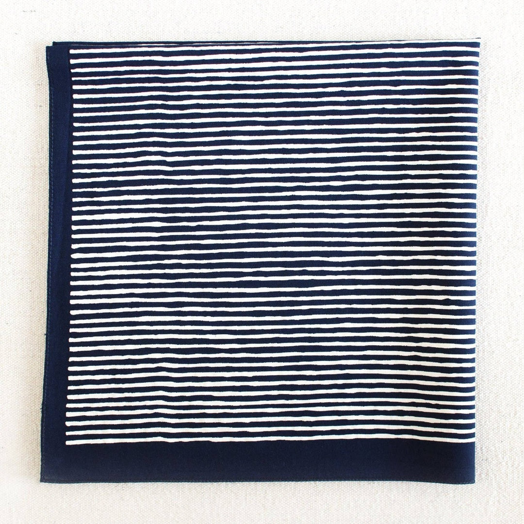 Navy Striped Bandana