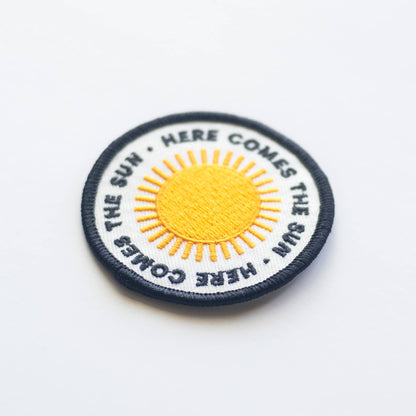 Here Comes the Sun Embroidered Iron on Patch