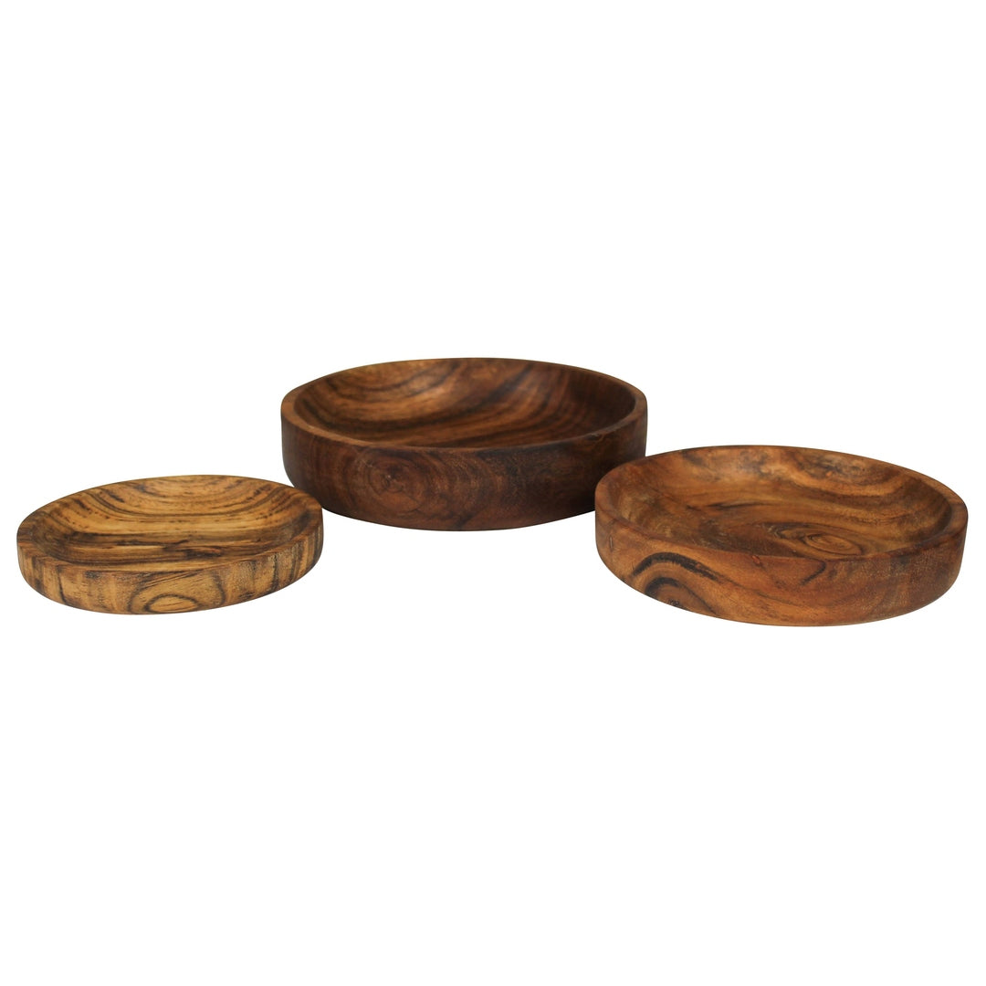 Acacia Wood Bowl Set