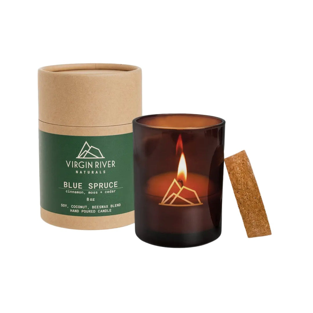 Blue Spruce 8oz Glass Jar Candle