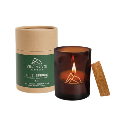 Blue Spruce 8oz Glass Jar Candle