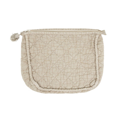 Soft Cotton Quilted Cosmetic Bag