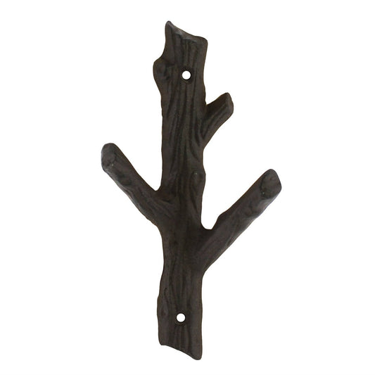 Small Faux Bois Cast Iron Wall Hook