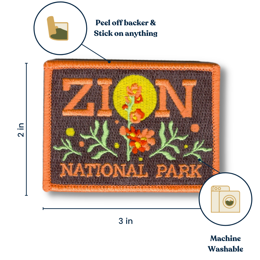 Zion National Park Wildflowers stick-on patch