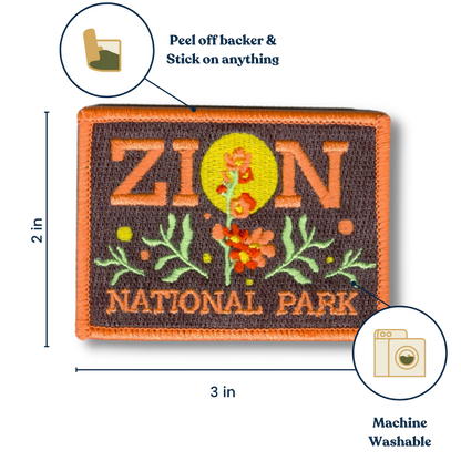 Zion National Park Wildflowers stick-on patch