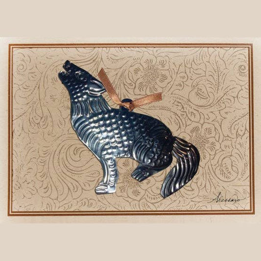 Coyote Keepsake Ornament on Greeting Card