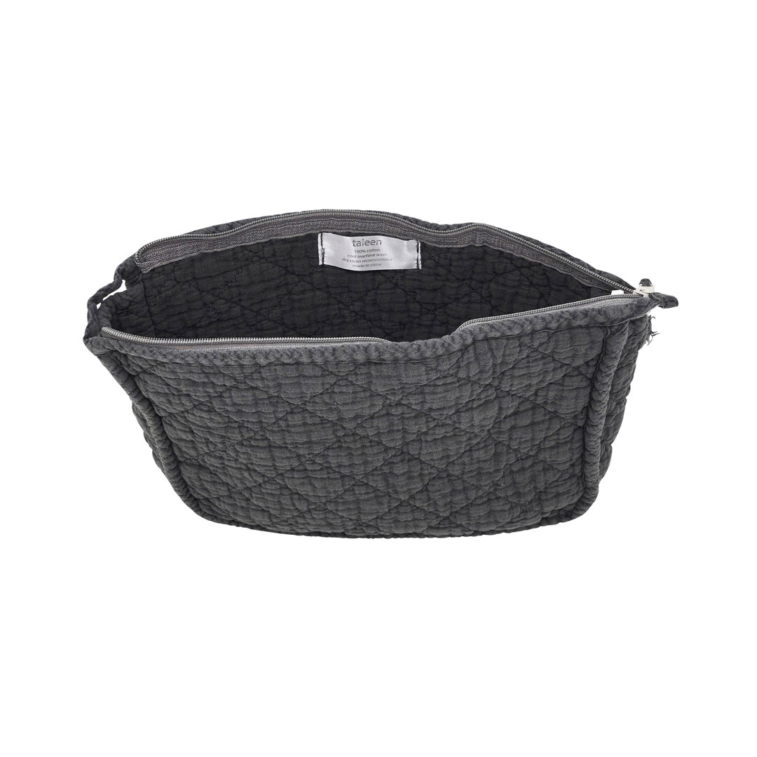 Soft Cotton Quilted Cosmetic Bag