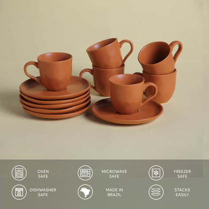 Organic Expresso coffee cup and Saucer