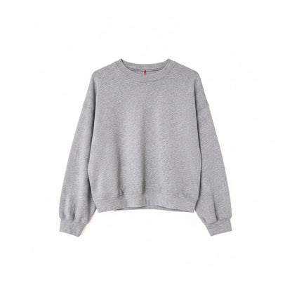 Gray sweatshirt against a white background