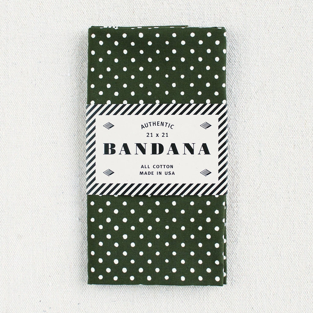 Olive Polka Dot Bandana