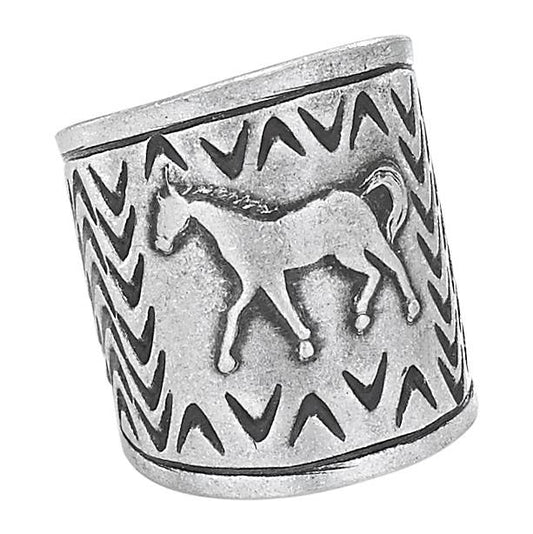 Horse Petroglyph Sterling Silver Ring