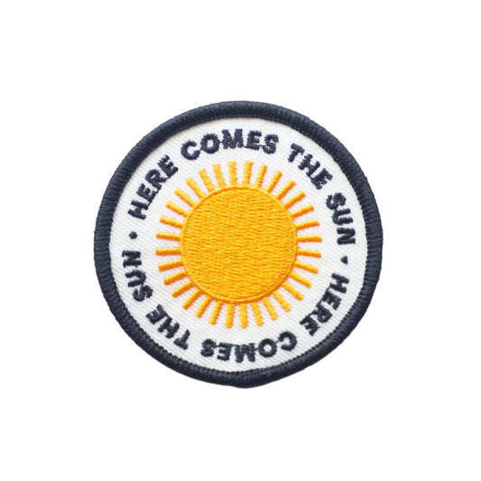 Here Comes the Sun Embroidered Iron on Patch