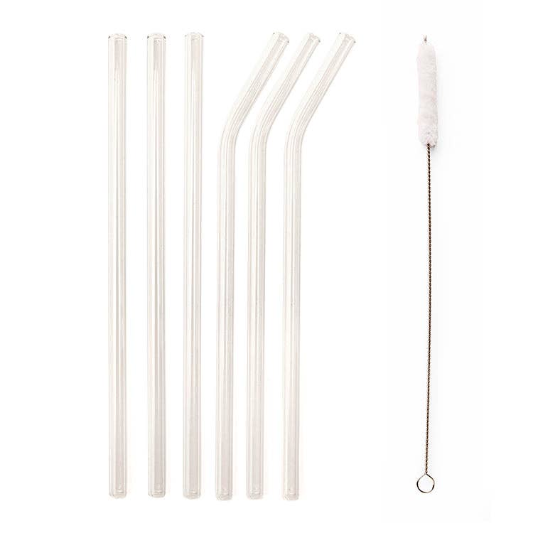 Clear Reusable Glass Straws