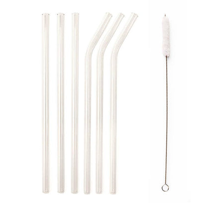 Clear Reusable Glass Straws