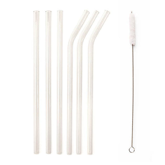 Clear Reusable Glass Straws