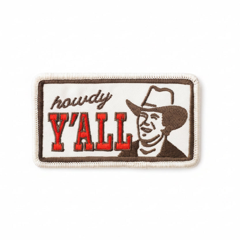 Howdy Y'all Embroidered Iron on Patch