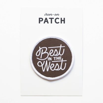 Best in the West Embroidered Iron on Patch