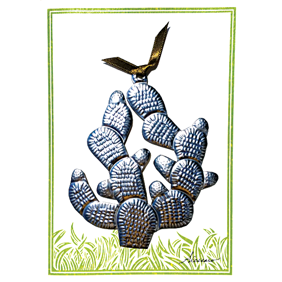 Cactus Keepsake Ornament on Greeting Card