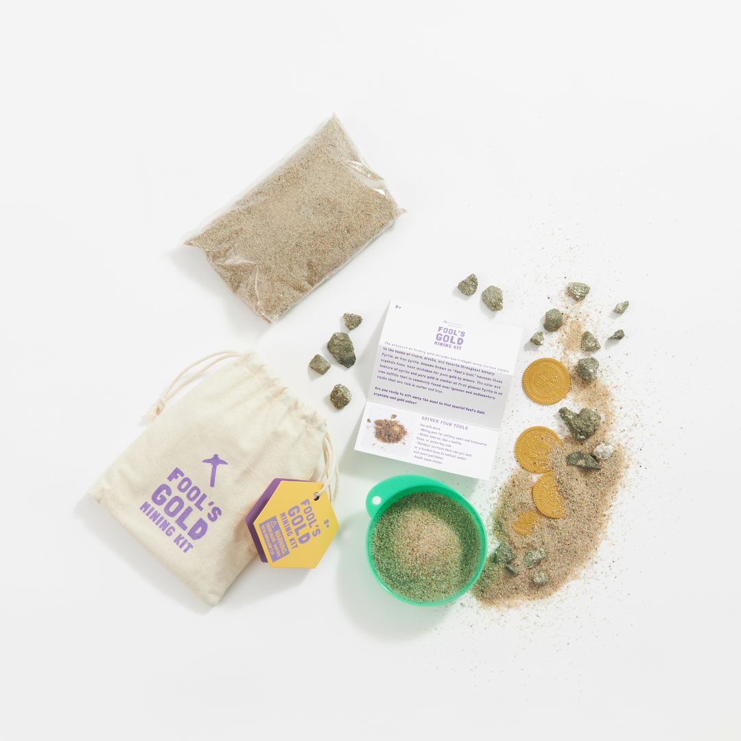 Fool's Gold Mining Kit - Sift Real Sand and Crystals!