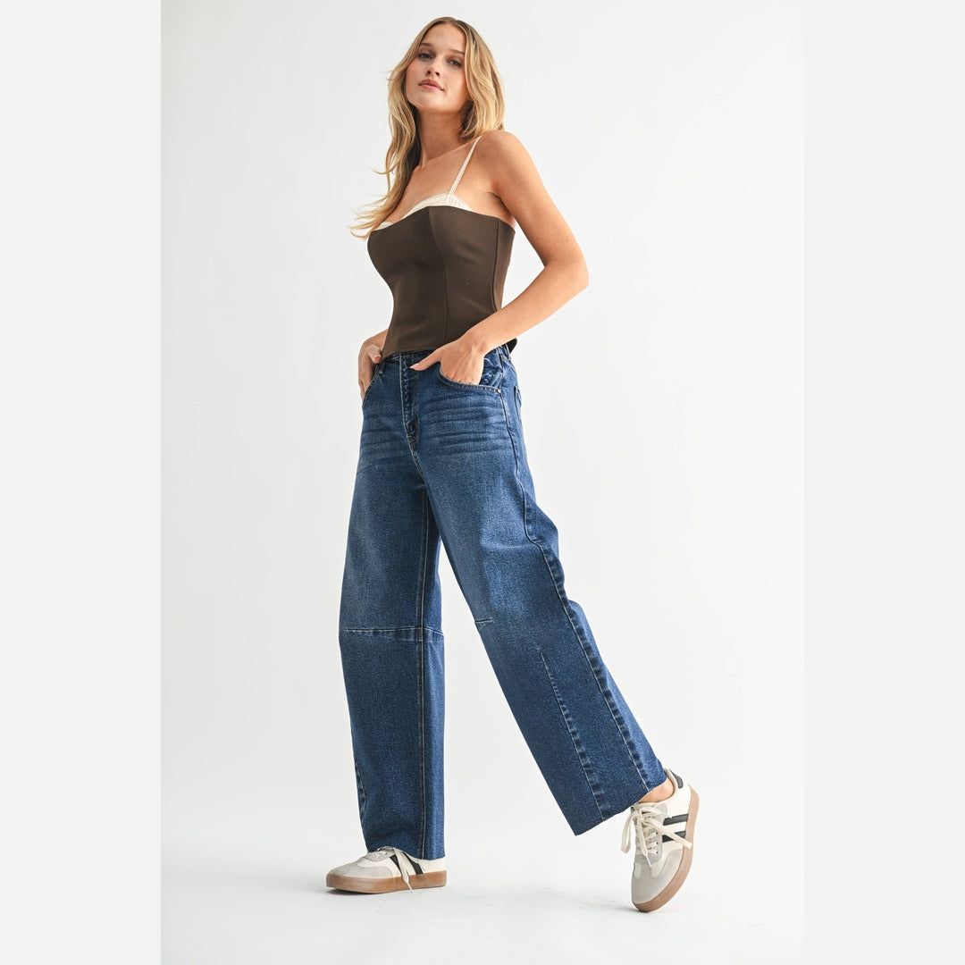 DK Barrel Jean with Knee Seams