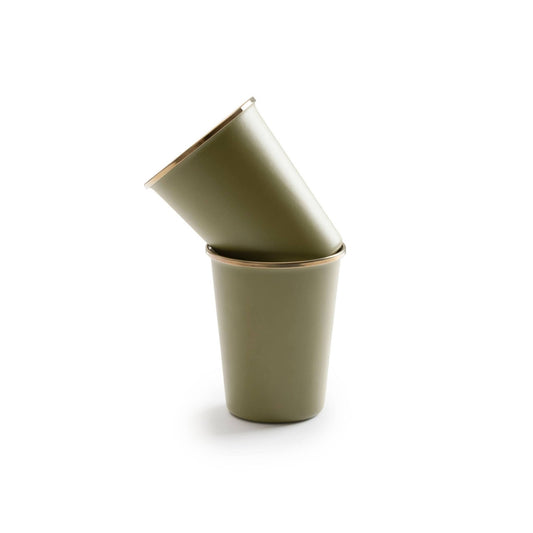 Enamel 2-Tone Tall Cup Set