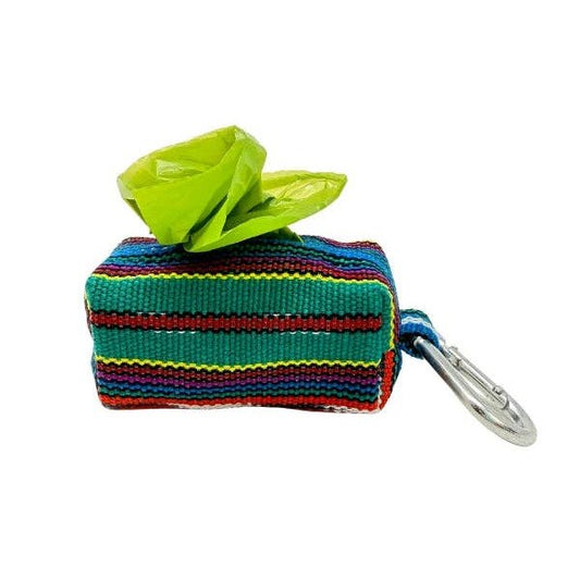 Saguaro Sunset Waste Bag Holder – Handwoven Desert-Inspired Cotton