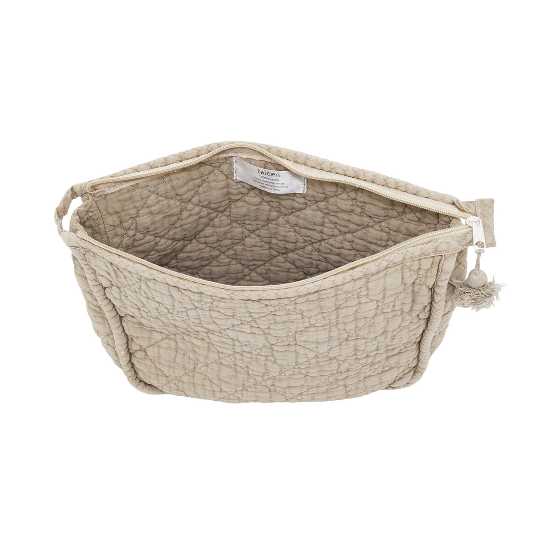 Soft Cotton Quilted Cosmetic Bag