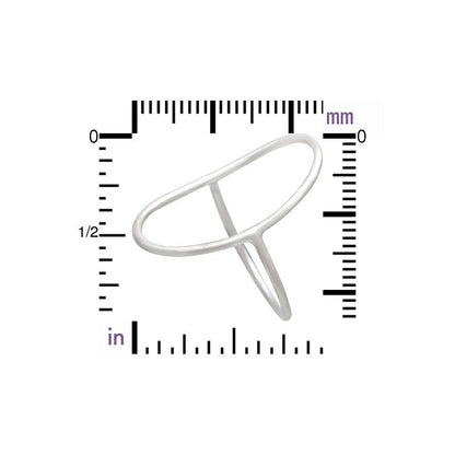 Sterling Silver Open Oval Ring