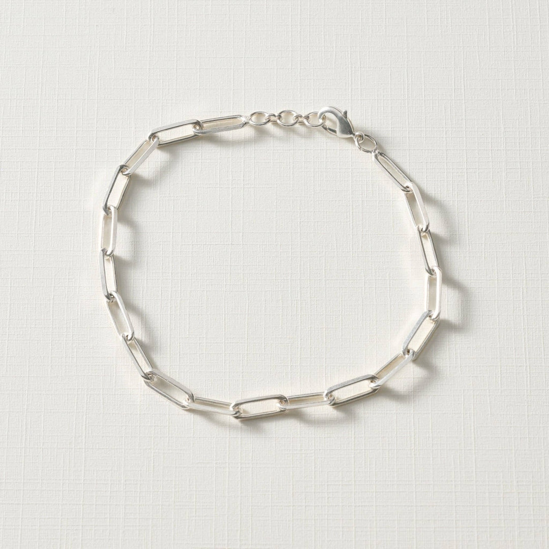 Sanvi Silver Tone Link Bracelet