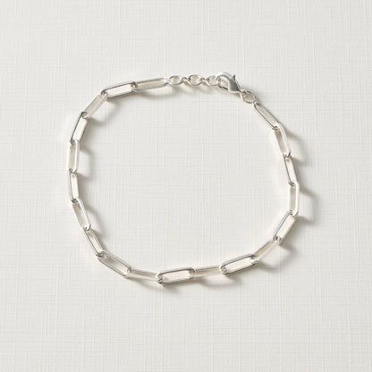 Sanvi Silver Tone Link Bracelet
