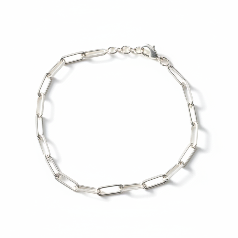 Sanvi Silver Tone Link Bracelet