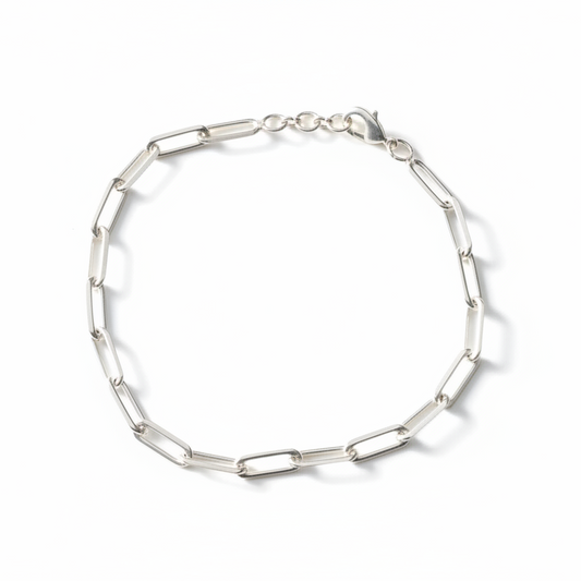Sanvi Silver Tone Link Bracelet