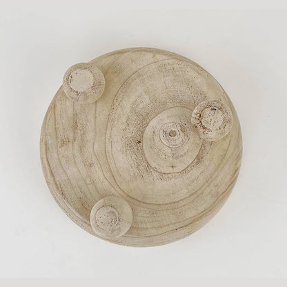 Paulownia Wood Footed Bowl