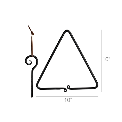 Triangle Dinner Bell, Forged Iron
