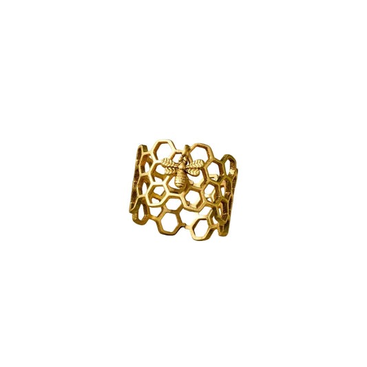 Bee Charmed Honeycomb Ring